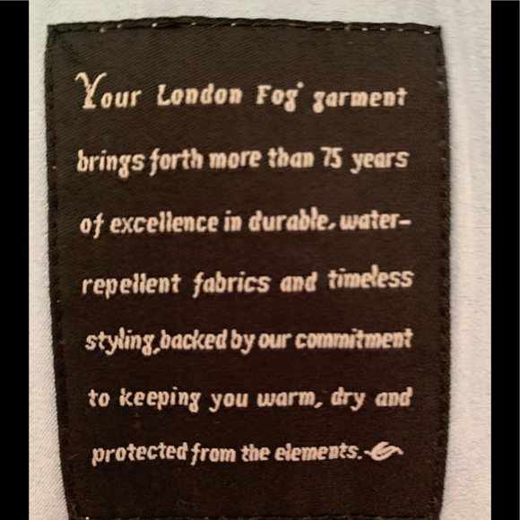 London Fog Water Repellant Coat Stone Blue Medium Petite - Picture 9 of 13